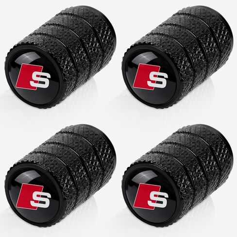 Tire Valve Stem Caps for GMC Series Metal Car Wheel Air caps Auto Valve Stem Caps Accessories 4 Pcs Black in Kuwait
