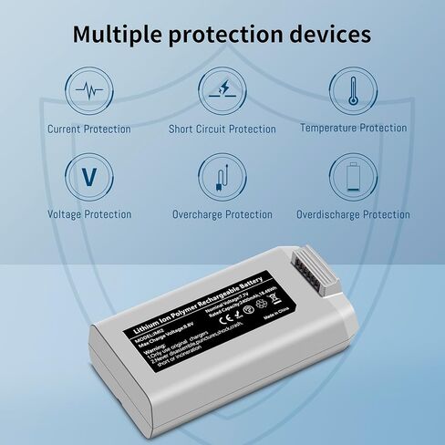 بطارية بديلة ذكية للطيران Mini2 متوافقة مع طائرة DJI Mini 2/2 SE/SE/4K بدون طيار، بطارية قابلة لإعادة الشحن بقدرة 2400 مللي أمبير في الساعة 7.7 فولت، توفر ما يصل إلى 31 دقيقة من الحد الأقصى لوقت الطيران in Kuwait