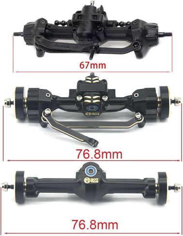Hobby Brass Axle Brass Tungsten Steel Kunckles +4.9mm Weight 12/13/14/16T Gear for SCX30 rc Parts Upgrade Part (Brass add 4.9mm Axle 5set Gear) in Kuwait