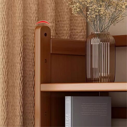 Bookcase Tabletop Minimalist Storage Rack Office Home Bamboo Two Layers Bookshelf Modern in Kuwait