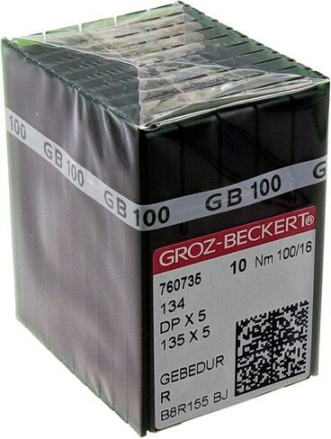 100 GROZ-BECKERT GEBEDUR 134 MR Titanium Quilting Machine Needles (135x5 MR, 3.5mm) in Kuwait