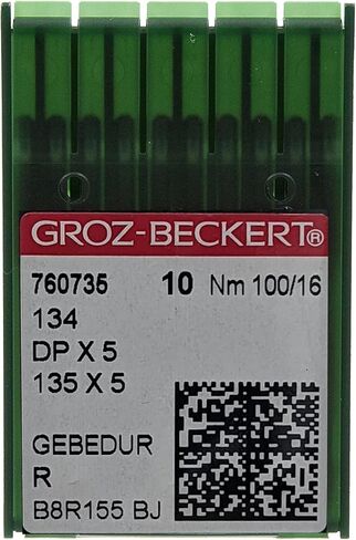 100 GROZ-BECKERT GEBEDUR 134 MR Titanium Quilting Machine Needles (135x5 MR, 3.5mm) in Kuwait