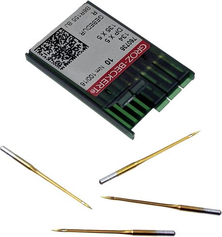 100 GROZ-BECKERT GEBEDUR 134 MR Titanium Quilting Machine Needles (135x5 MR, 3.5mm) in Kuwait