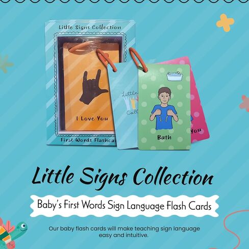 ASL First Word Flash Cards – American Sign Language Learning Cards for Beginners, Parents, Teachers & Speech Therapy, Visual Communication Training Aid in Kuwait