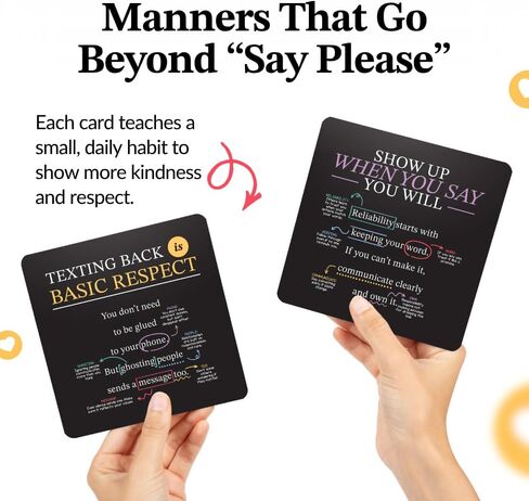 Everyday Manners Cards – 52 Social Skills & Respect Habits for Kids & Teens – Practical Manners & Kindness Lessons for Confidence & Character – Gift for Parents & Teachers in Saudi Arabia