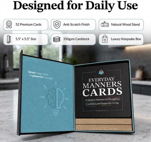 Everyday Manners Cards – 52 Social Skills & Respect Habits for Kids & Teens – Practical Manners & Kindness Lessons for Confidence & Character – Gift for Parents & Teachers in Saudi Arabia