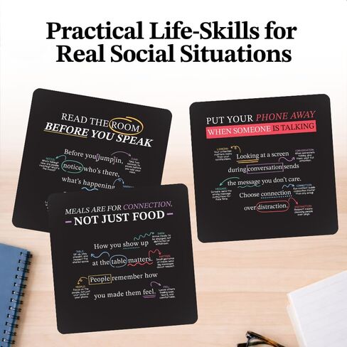 Everyday Manners Cards – 52 Social Skills & Respect Habits for Kids & Teens – Practical Manners & Kindness Lessons for Confidence & Character – Gift for Parents & Teachers in Saudi Arabia