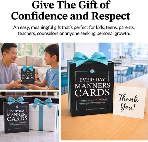 Everyday Manners Cards – 52 Social Skills & Respect Habits for Kids & Teens – Practical Manners & Kindness Lessons for Confidence & Character – Gift for Parents & Teachers in Saudi Arabia