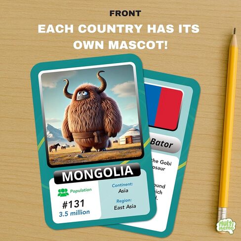Countries, Capitals & Flags Flash Cards – Geography Learning Game for Kids – Educational Card Set for Classroom, Homeschool & ESL – World Facts, Memory Game – Ages 6+ in Saudi Arabia