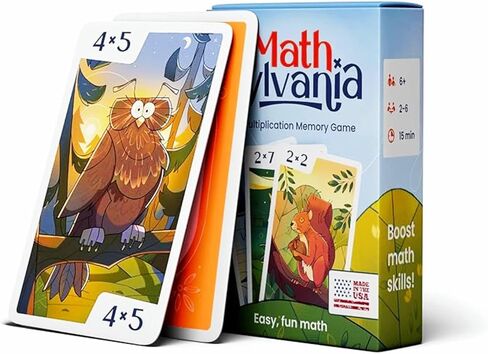 Homeschool Multiplication Memory Card Game – MathSylvania | Family Game Night Learning Game | Made in USA in Kuwait