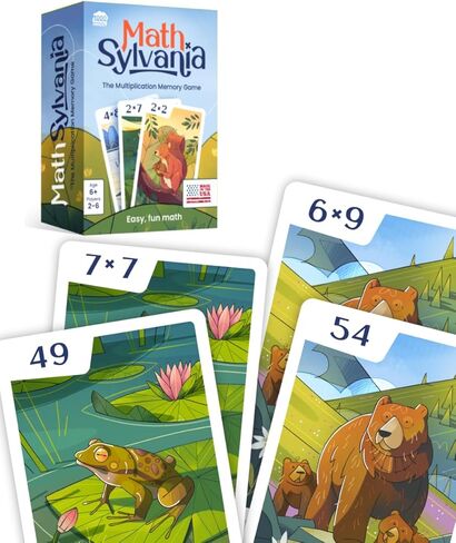 Homeschool Multiplication Memory Card Game – MathSylvania | Family Game Night Learning Game | Made in USA in Kuwait