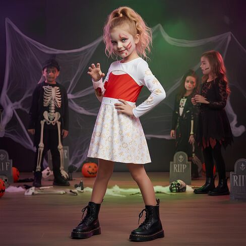 Zombies Costume for Girls Nova Costume,Cheerleader Dress for Character Halloween Cosplay in Saudi Arabia