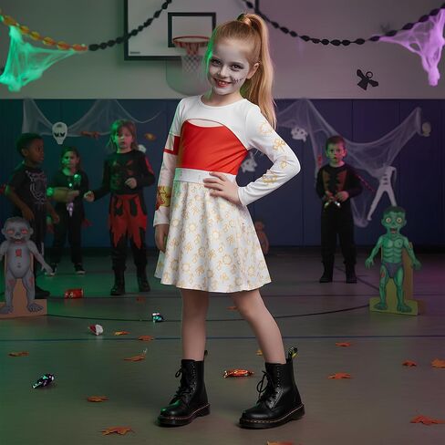Zombies Costume for Girls Nova Costume,Cheerleader Dress for Character Halloween Cosplay in Saudi Arabia