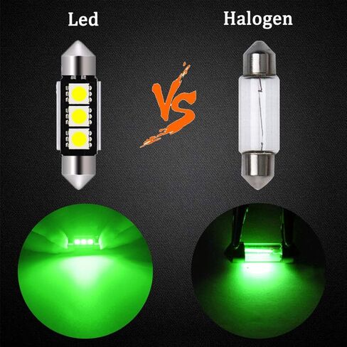 Botepon 4 قطعة 211-2 212-2 578 LED لمبة الإكليل 42 مللي متر 5050 3SMD Canbus خطأ للسيارة الداخلية قبة/خريطة/جذع/لوحة ترخيص الضوء الأخضر in Saudi Arabia