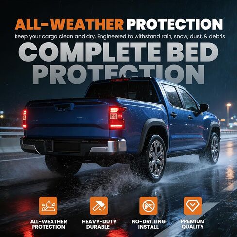 KUIPERAUTO 6.4FT Hard Low Profile Flip up Quad Folding Bed Cover Compatible for 2019-2026 Ram 1500 New Body (Not Fit Classic) Tonneau Cover Without Rambox in Kuwait