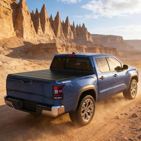 KUIPERAUTO 6.4FT Hard Low Profile Flip up Quad Folding Bed Cover Compatible for 2019-2026 Ram 1500 New Body (Not Fit Classic) Tonneau Cover Without Rambox in Kuwait