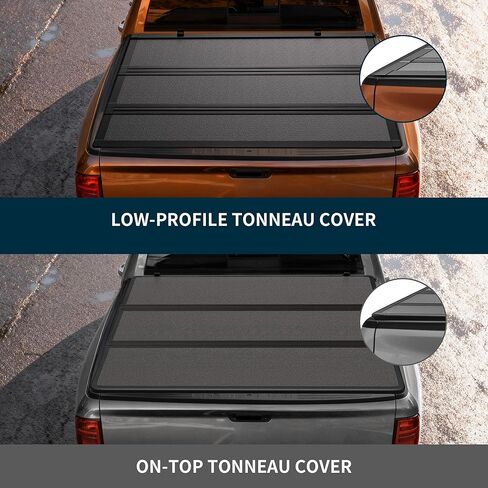 OEDRO Hard Tri-Fold Low-Profile Tonneau Cover Fit for Dodge Ram 1500 Classic 2009-2024, for Dodge Ram 2500 3500 2010-2026 with 6.4ft Bed Without Rambox in Kuwait