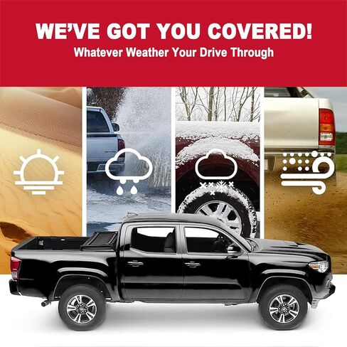 CAPSER Tacoma 5FT Soft Tri Fold Tonneau Cover Compatible with 2016-2023 Toyota Tacoma (Excl. Trail) 60.5Inch Truck Bed in Saudi Arabia