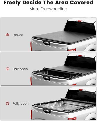 Tonneau Cover Soft Roll Up for 2015-2024 Ford F-150,Truck Bed Covers Compatible with 2015-2024 F150 5.5 Feet Styleside Bed in Saudi Arabia