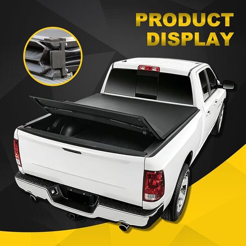 Soft Vinyl Tri-Fold Pickup Truck Bed Tonneau Cover Compatible with 1989-1995 Toyota Pickup 1995-2004 Toyota Tacoma with 6 Ft Fleetside Bed, Black in Saudi Arabia
