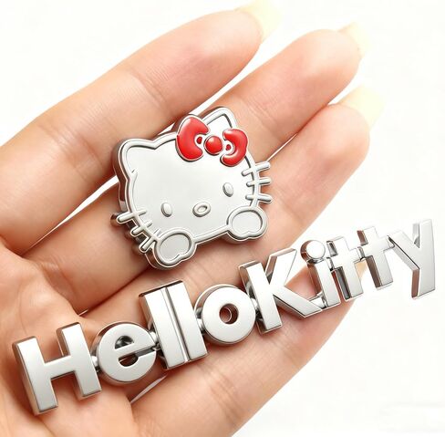 3D Metal Cute Cat Car Stickers and Decals for Women Anime Car Decor Accessories Bumper Sticker in Saudi Arabia