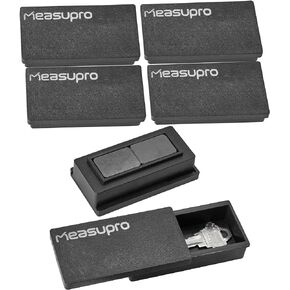 Magnetic Key Holder for Car - 6 Pack - 1 size - Car Key Hider & More - Strong Magnets - Rugged Black Plastic Cases
