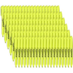 cloudriver Yellow Highlighters, Bulk Pack Of 120, Bright Color Highlighter, Chisel Tip, Quick Drying Ink, Highlighters Suitable For Home, School, Office And Shop