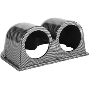 Gauge Mount Holder, 52mm/2in 2-Hole Gauge Mount Holder Universal Carbon Fiber Style Car Dash Meter Pod