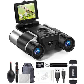 2" LCD HD Digital Binoculars with Camera 10x Optical Zoom 8X Digital Zoom, 32GB 40MP Camera 2.5K Videos Binoculars for Bird Watching, Concerts, Outdoor Adventures