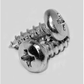 #8 x 1/2" inch Zinc Pan Head Phillips Sheet Metal Wood Screws (100 Pack) PHSMS, by Fasteners DP