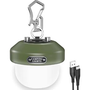 Camping Lantern Rechargeable, Wastou Camping Light USB Portable, Bright Tent Lamp Battery Powered, 6 Light Modes LED Light Waterproof, 150 Lumen, for Camp, Emergency, Power Cuts [Energy Class G]