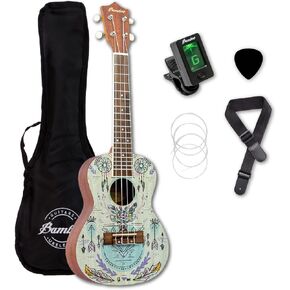 Bamboo Concert Ukulele Beginner. Sapele 23 Inch Adult Beginner Ukulele with Complete Kit. Ukulele for Kids Acoustic. Ukelele 23 Adut Beginner. Indie Model
