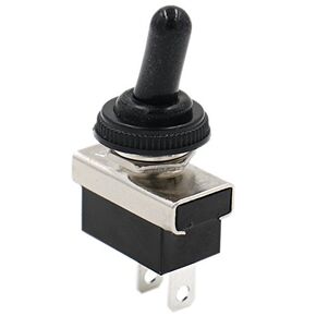Baomain Toggle Switch SPST ON-Off Type 2 Pin 12V/10A with Waterproof Cover for Auto Car (1PCS)