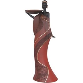 Candleholder: Tribal Woman in red