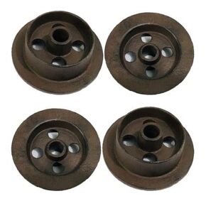 4 Rustic Cast Iron Mining Cart Wheels 5 3/4" Wide Display Track Cart Wheel