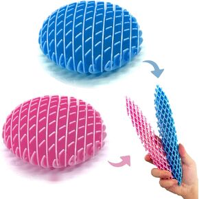 2pcs Fidget Worm Toy 3D Printing Fidget Toys Range Squeeze Toys Designed for Calming Sensory Play and Focus 4 Inches (Color Set)