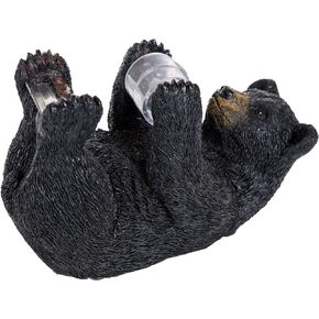 Pine Ridge Bear Tape Dispenser Table Top - Black Bear Desk Tape Dispenser Heavy Duty - Cute Tape Dispenser Black Bear Office Supplies - Rustic Wilderness Home Decor for Table - Desktop Tape Dispenser