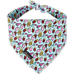ARING PET Summer Dog Bandana-Cute Cotton Flower Dog Bandanas, Comfortable Pet Scarf Dogs Triangle Bibs for Small to Large Boy Girl Dogs and Cats