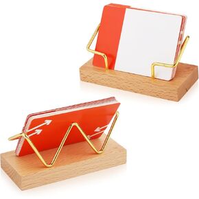 2 قطعة حامل بطاقة عمل خشبية، حامل عرض بطاقة عمل معدني، حامل بطاقة عمل إبداعية، حامل بطاقة الاسم الذهبي للنساء والرجال، طاولات اجتماعات مكتبية (خشب الزان) in Kuwait