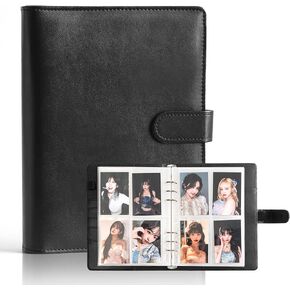 غلاف بطاقات الصور الفوتوغرافية لألبوم Kpop، سعة 240 بطاقة A5 Binder 6 حلقات حامل بطاقات الصور الفوتوغرافية مع 30 غلافًا مزدوجًا لبطاقات الصور الفوتوغرافية، غطاء جلد PU لطيف لتنظيم بطاقات الصور الفوتوغرافية K-pop