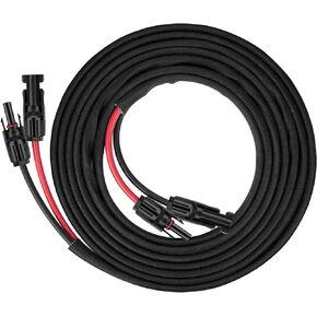 3FT 10AWG Solar Panel Extension Cable, Solar Extension Cable with Female and Male Connectors, Solar Cable for Solar Panels, Solar Controllers (10AWG 3FT)