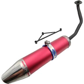 RED Muffler Exhaust Pipe System for GY6 Scooters 139QMA 139QMB 4 Stroke Engine