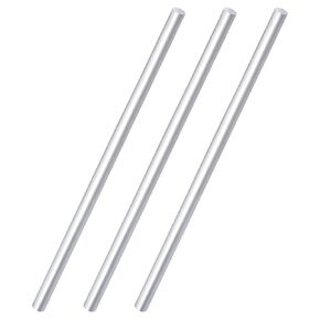3 Pieces 1/2" Diameter Round Aluminum Rod,Long 13" 6061 Aluminum Round Bar,T6511 Solid Extruded,0.5" Diameter,for DIY Craft (1/2x13 inch, 3)