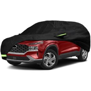 YIXIN Waterproof 210T Car Covers for 2005-2023 Kia Rio，Fit 100% Waterproof with Windproof Strap & Single Door Zipper