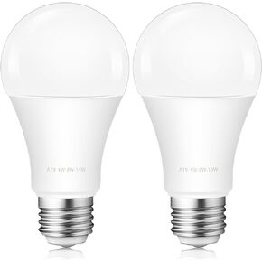3 Way LED Light Bulbs, 40 60 100 Watt Equivalent, 2700k Warm White, Three Way A19 Dimmable Light Bulb with E26 Medium Base, Perfect for Table Lamps, Floor Lamps, 500-1000-1500LM, 2 Pack