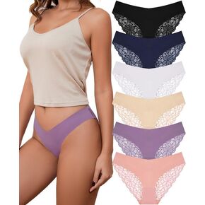 Sexy Cheeky Womens Underwear Comfortable Seamless Panties Luxurious Lace Bikini Briefs