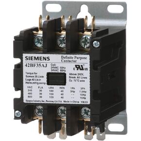 Siemens 42BF35AG Definite Purpose Contactor, 3-Pole, 30 Amp, 208-240V AC Coil Voltage in Saudi Arabia
