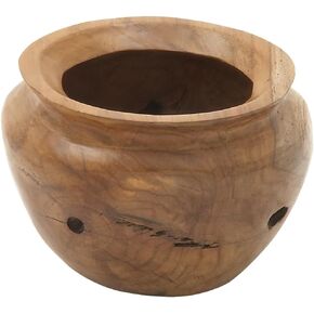 Deco 79 Teak Wood Handmade Live Edge Free Form Decorative Bowl, 9" x 9" x 6", Brown
