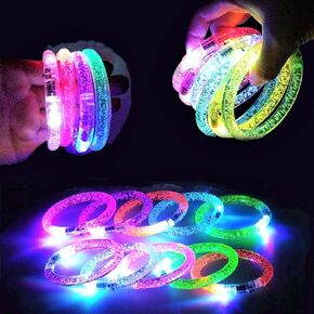 fluffy 36 Pack 6 Color Glow Sticks Bracelets Party Supplies for Kids and Adults Glow in The Dark, LED Bracelet Light Up Party Favors for Concerts, Festivals, Sports, Parties, Night Events