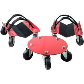 Snowmobile Dolly Heavy Duty V-Slide with 2.5" PVC Swivel Casters and Rubber Pad Protecting Skis 1500 Lbs Capacity KF2013